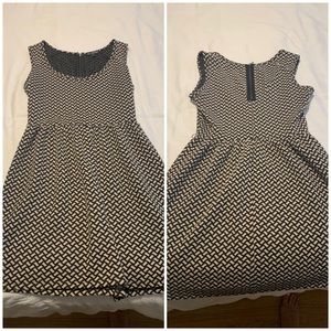 Black and Tan fall cocktail dress